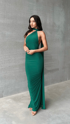 Veloura Elegantes Maxikleid mit einem Träger