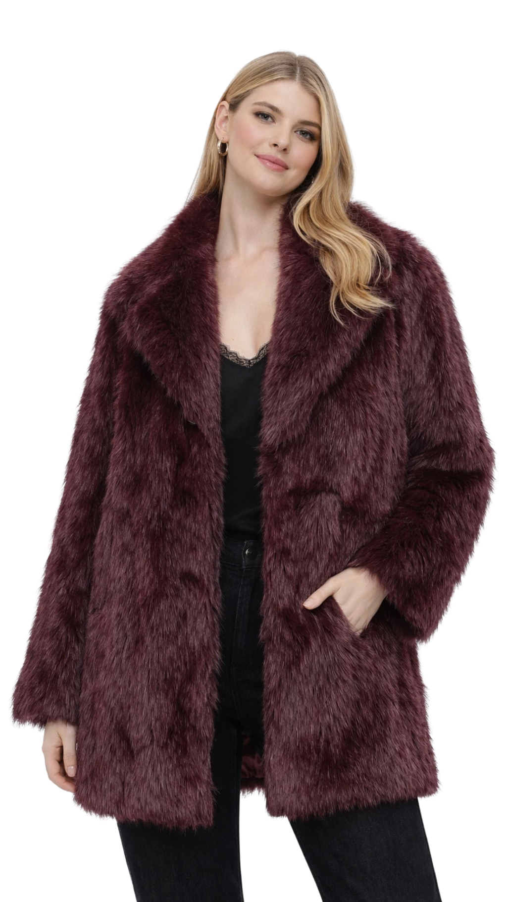 Calista – Faux-Fur Mantel