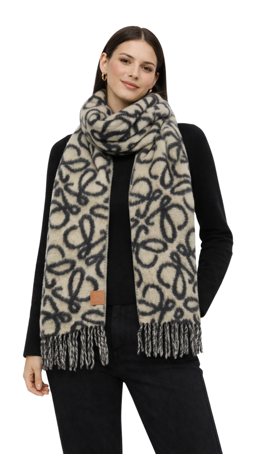 Alvara – Alpaka-Kaschmir-Schal mit Karomuster