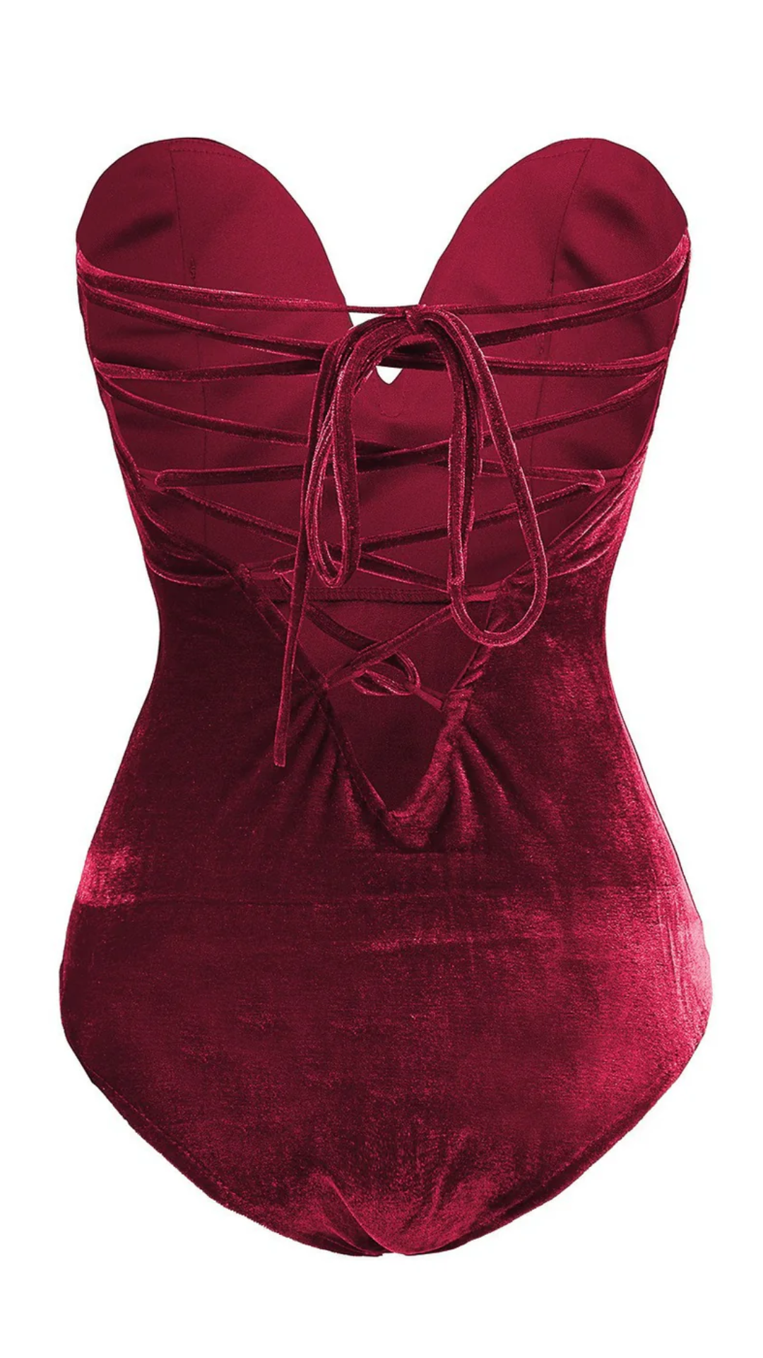 Veloura – Trägerloser Samt-Overall