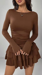 BelleRosa Rueschen-Minikleid