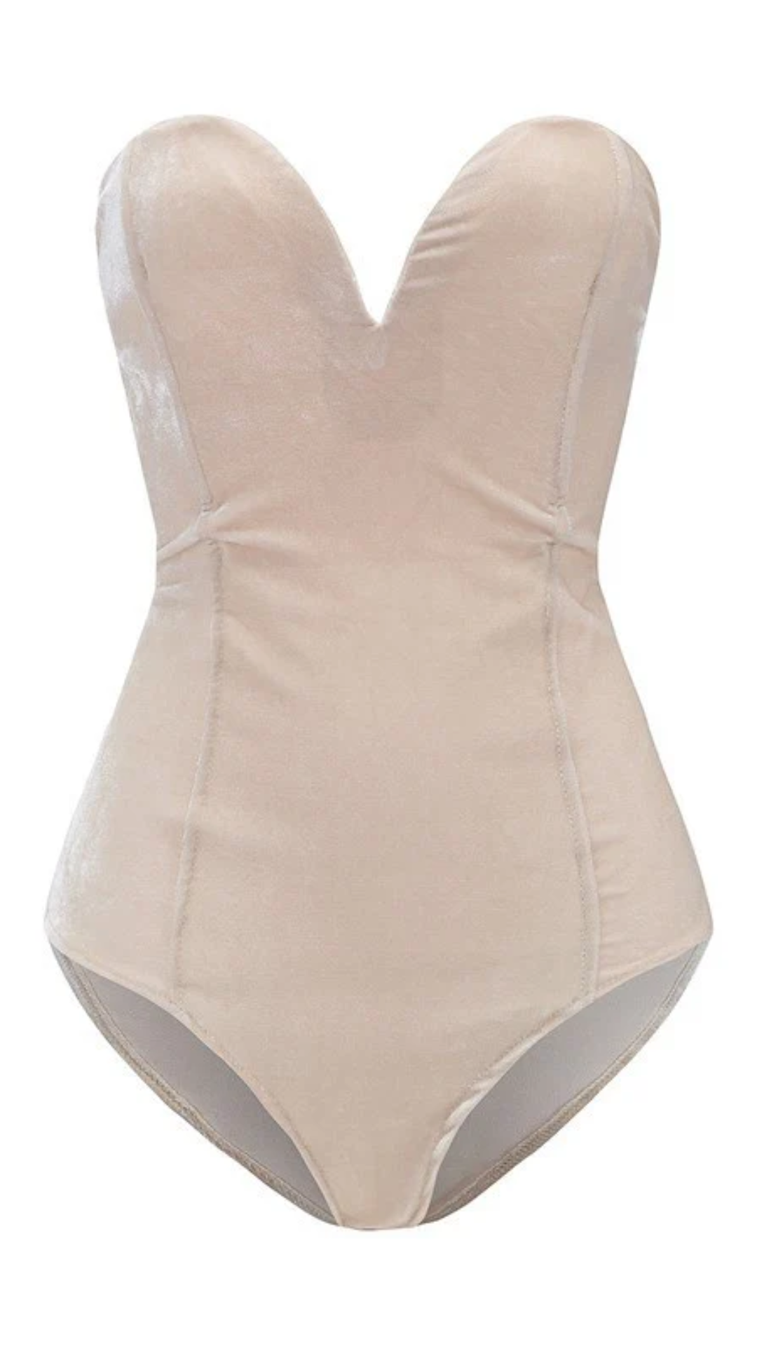 Veloura – Trägerloser Samt-Overall