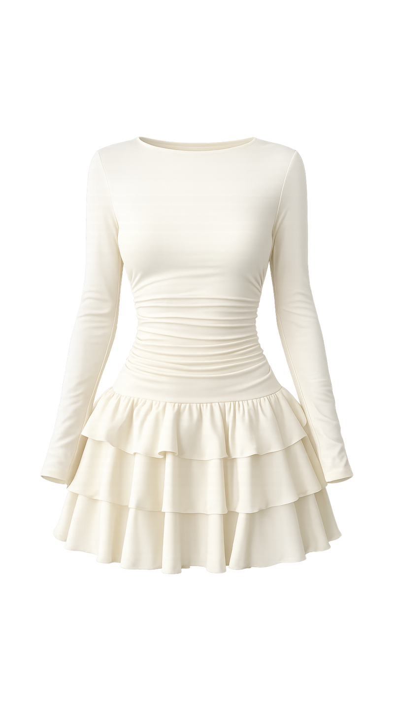 BelleRosa Rueschen-Minikleid